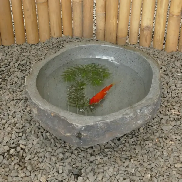 Product image 7 of the product “Water basin made of river stone. Model 3, approx. 34 x 38 x 15 cm height. ”